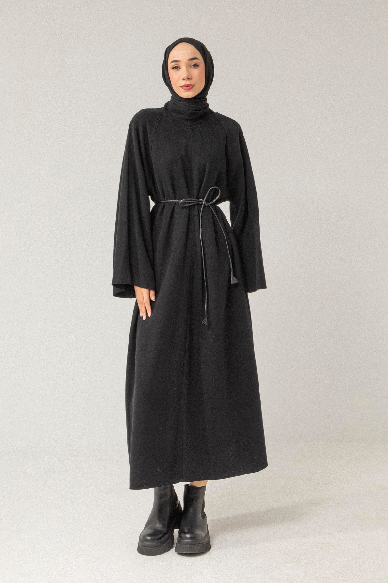 Hooded Coffee Sweat Dress